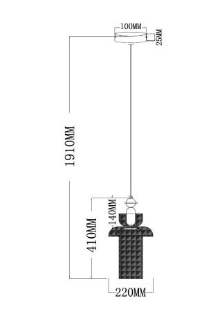 Светильник подвесной Arte Lamp Adagio (Адагио) A2791SP-1SM