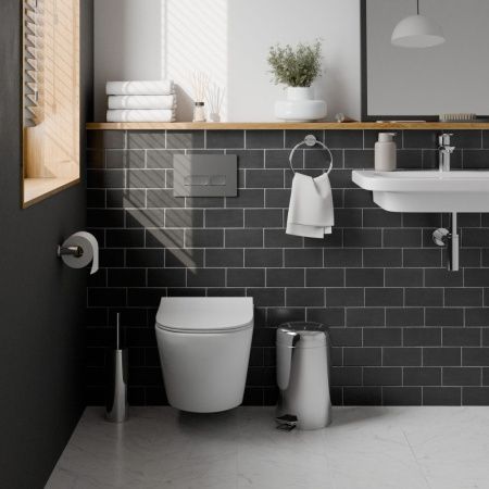 Унитаз подвесной Iberica Blanca Bilbao alto IB.BLA.234.1B1 белый с сиденьем микролифт безободковый смыв торнадо