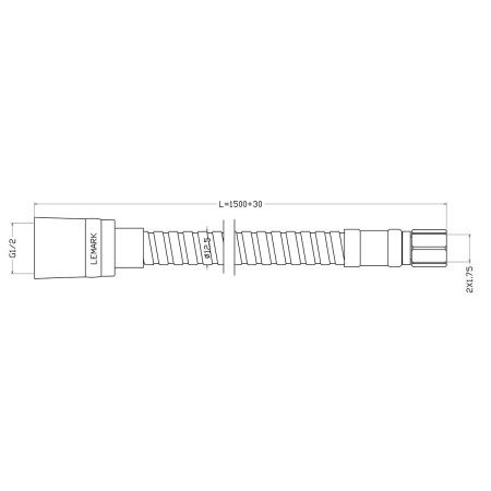 Душевой шланг LeMark LE8050S хром