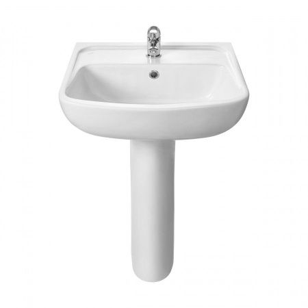 Раковина из сантехнического фарфора Santek Лонги 1WH501755 60х40 подвесная цвет белый 1 отверстие под смеситель