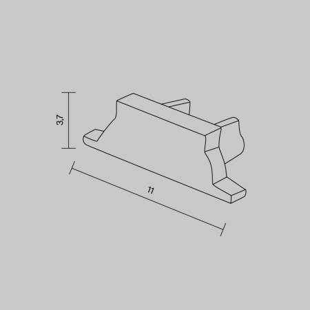 Комплект заглушек (для профиля ALM-1103-B-2M) 2 штуки Maytoni Led Strip 642093
