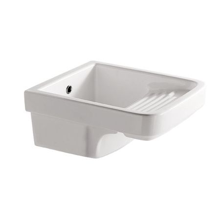 Раковина из сантехнического фарфора Galassia Minerva 2008 50х50 накладная цвет белый без отверстий под смеситель