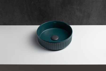 Раковина керамическая Allen Brau Fantasy 4.11032.PT 36х36 накладная цвет зеленый без отверстий под смеситель