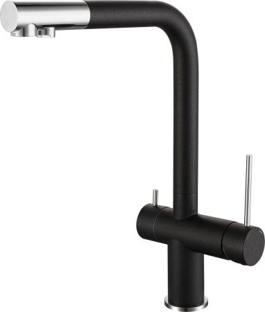 Смеситель для кухни Rivelato 1523513 antracite cromo на мойку черный/хром
