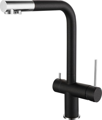 Смеситель для кухни Rivelato 1523513 antracite cromo на мойку черный/хром - фото 2