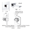 Смеситель для раковины Remer Q-Design QD15C встраиваемый в стену хром