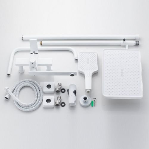 Душевая стойка Shevanik S6136C настенная цвет белый - фото 4