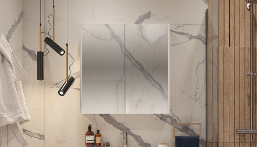 Зеркало-шкаф Velvex KLAUFS zsKLA.80-216 81х80 подвесной цвет белый - фото 5 Зеркало-шкаф Velvex KLAUFS zsKLA.80-216 81х80 подвесной цвет белый - фото 5