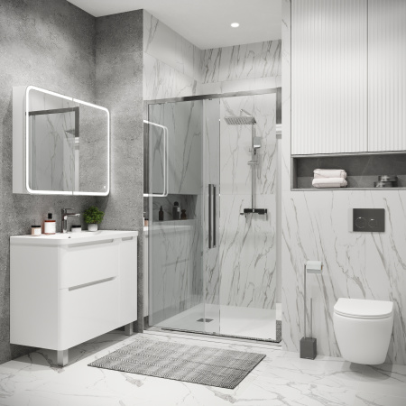 Душевая дверь Grossman Cosmo 100.K33.02.110.10.00 110х195 стекло прозрачное профиль хром глянцевый