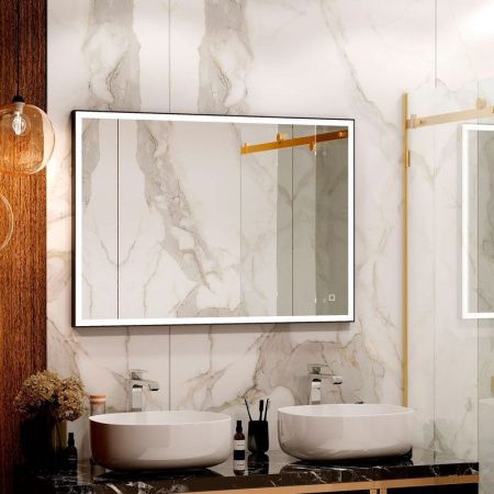 Зеркало Continent Solid Black ЗЛП1617 90х70 подвесное