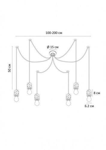 Люстра подвесная Arte Lamp BENDER (БЕНДЕР) A4321SP-6GY - фото 3