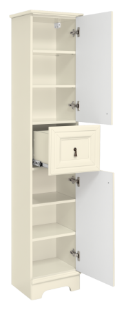 Шкаф-пенал Misty Лувр П-Лвр04035-1014П 40х180 напольный цвет бежевый