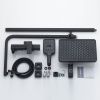 Душевая стойка Shevanik S4636H настенная цвет черный