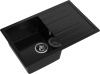 Кухонная мойка Granfest Quadro Q-780L черный 77х50 цвет черный поверхность матовая