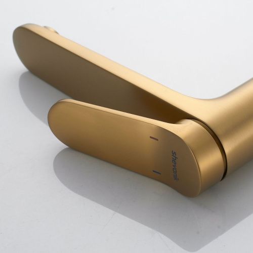 Смеситель для раковины Shevanik S43G S4311G на столешницу золото - фото 5