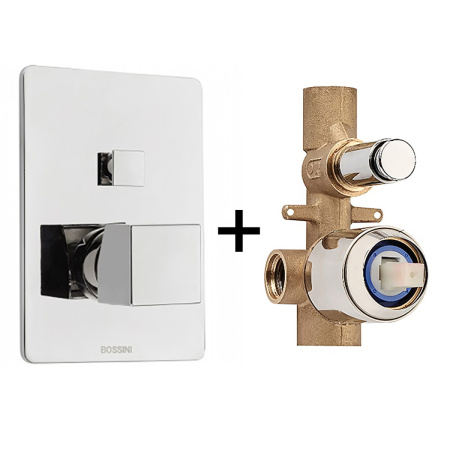 Комплект смесителей Bossini CUBE Z00063.030+Z00005 встраиваемый хром