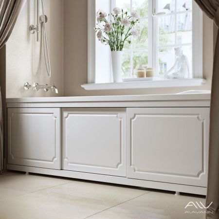 Экран под ванну Alavann Ametist 150 см ALV0251001 фронтальный МДФ раздвижной белый