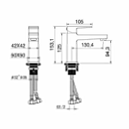 Смеситель Wonzon & Woghand Cube 2.0 WW-88018068-MB на раковину черный