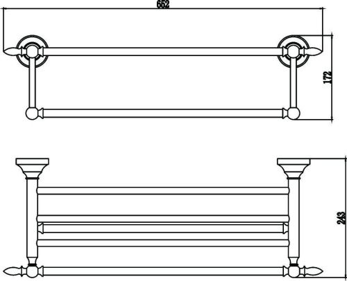 Полка в ванную комнату Savol S-06845B - фото 2