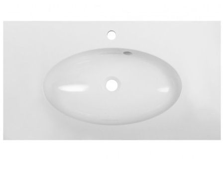 Раковина из искусственного камня Эстет Вегас ФР-00014922 80х50 накладная цвет белый 1 отверстие под смеситель