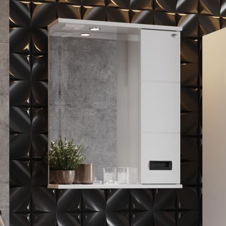 Зеркало-шкаф Onika Балтика 205846 60х70 подвесной цвет белый