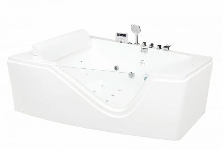 Ванна акриловая гидромассажная Gemy G9056 K L 170х130 пристенная асимметричная с каркасом