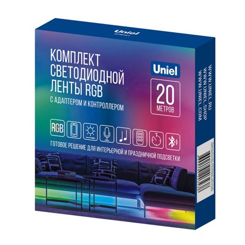 Светодиодная лента Uniel ULS-A01 20M/RGB/BT RRP24C01 - фото 2