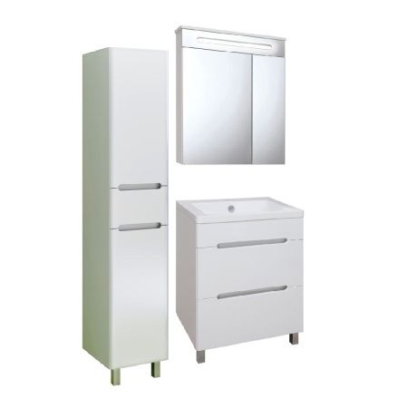 Шкаф-пенал RUNO Парма УТ000002867 35х35х160 напольный цвет белый