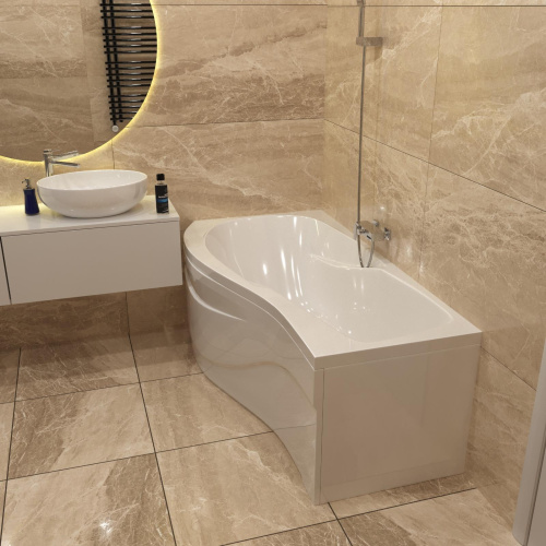 Ванна акриловая Timo VINO VINO1792L-KTVINO17-SPV1505-FPVINO17L-TPVINO17L 170х92 пристенная асимметричная с каркасом - фото 3 Ванна акриловая Timo VINO VINO1792L-KTVINO17-SPV1505-FPVINO17L-TPVINO17L 170х92 пристенная асимметричная с каркасом - фото 3