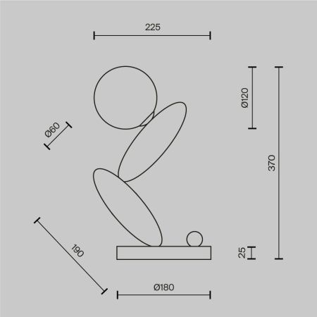 Настольная лампа Maytoni Resonance MOD482TL-L6C3K