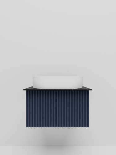 Тумба со столешницей La Fenice TERRA NFNC-01-TER-BG-60-3-GB 70х36х47 подвесная цвет синий - фото 2
