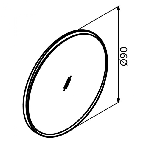 Зеркало в ванную Orka Moonlight 3001348 90х90 цвет голубой матовый - фото 4