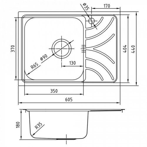 Кухонная мойка IDDIS Arro ARR60SLi77 61х44 цвет хром поверхность глянцевая - фото 2