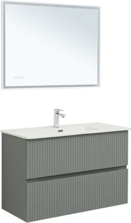 Тумба под раковину Aquanet Джейн 00313320 100х40 подвесная цвет серый
