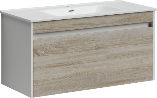 Тумба под раковину Sancos Smart SM100E 99х45х50 настенная - фото 2