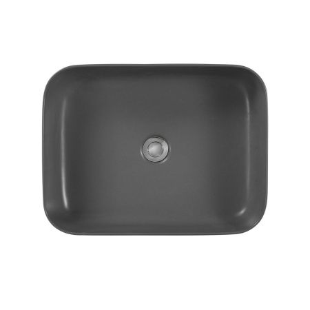 Раковина из сантехнического фарфора Aquatek ВЕГА AQ5515-MG 50х40 накладная цвет серый без отверстий под смеситель
