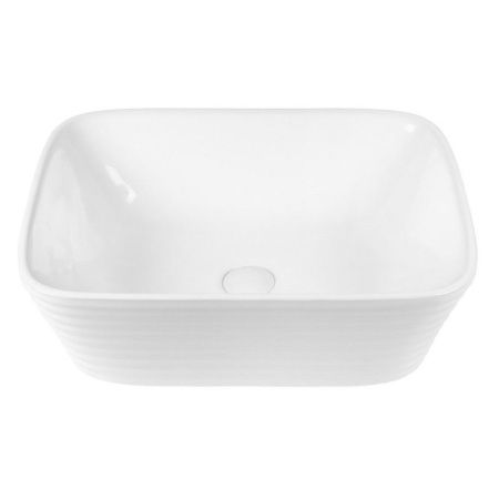 Раковина из сантехнического фарфора Bond Cube S63-500 50х40 накладная цвет белый без отверстий под смеситель