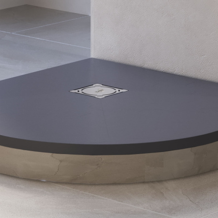Душевой поддон из искусственного камня RGW Stone Tray (Стоун Трей) 16153100-02 100х100 серый без ножек