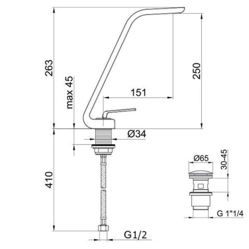 Смеситель Webert Wolo WO830402015 на раковину хром - фото 3