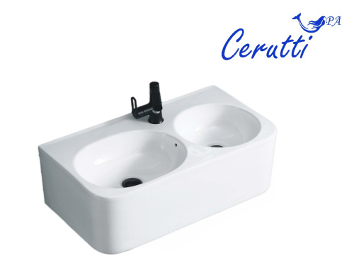 Раковина Cerutti SPA 75 см СТ9699 подвесная цвет белый - фото 2