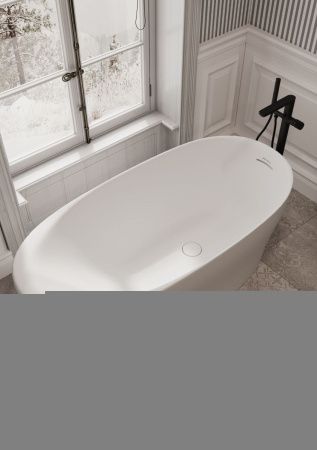 Ванна из искусственного камня Allen Brau 2.35001.21 170х80 отдельностоящая овальная с ножками