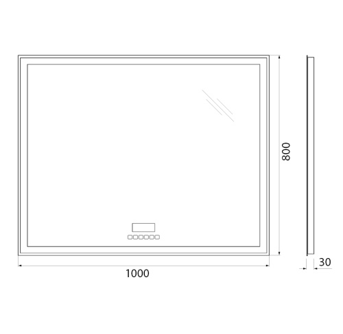 Зеркало в ванную BelBagno SPC-GRT-1000-800-LED-TCH-RAD 100х80 - фото 5