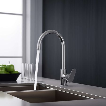 Смеситель для кухни Aquatek ОБЕРОН AQ1282CR на мойку хром