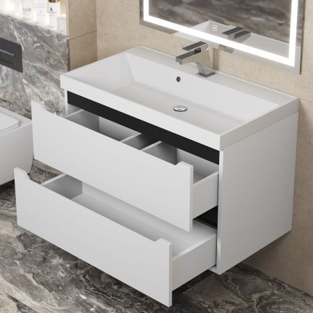 Тумба под раковину Uperwood Tanos 2930205142 80х50 подвесная цвет белый