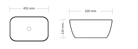 Раковина из сантехнического фарфора Cerutti SPA CR8215MMW 50х30 накладная цвет белый без отверстий под смеситель