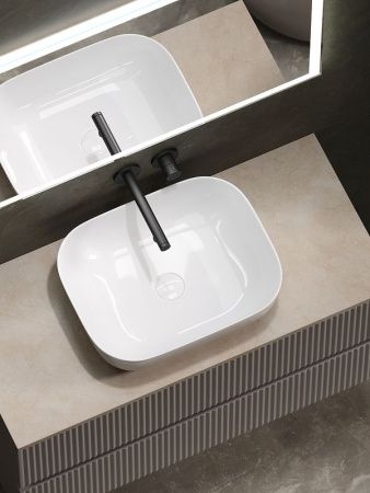 Тумба под раковину Sancos SNOB R SNR100SM 100х40 подвесная цвет бежевый