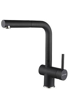 Смеситель для кухни Paulmark DOSSE Do214418-418 на раковину черный металлик без термостата