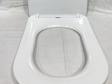 Унитаз приставной CeramaLux 215D белый с сиденьем микролифт каскадный смыв