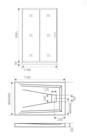 Душевая перегородка Good Door INFINITY ИН00032 140х185 стекло матовое профиль хром глянцевый