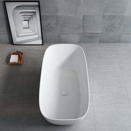 Ванна из искусственного камня Vincea Solid Surface VBT-6S02MW 170х70 отдельностоящая овальная